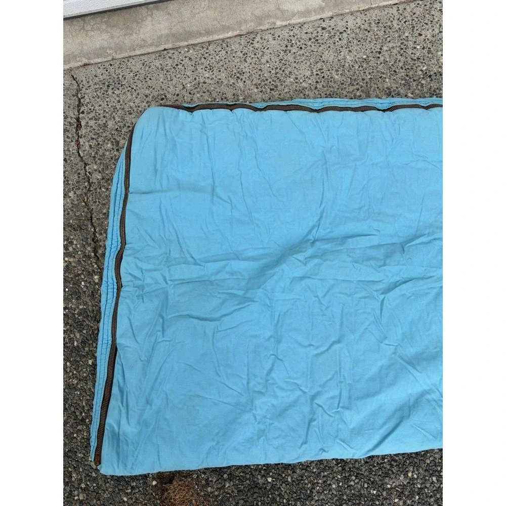 Vntg 1960 Adult Flannel Sleeping Bag Zip Together Hunting Camping 30